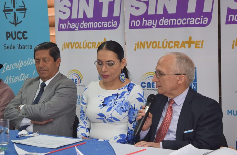 Cruzada #SinTiNoHayDemocracia del CNE se dio a conocer en la PUCE Sede Ibarra